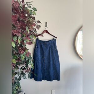 Pierre Cardin A-Line Blue corduroy cotton Skirt